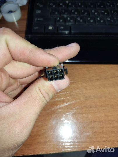 Кабель переходник для питания видеокарты 6pin на 8