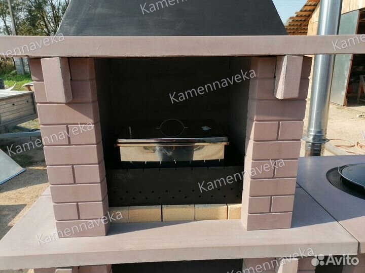 Модульная печь барбекю бетонная