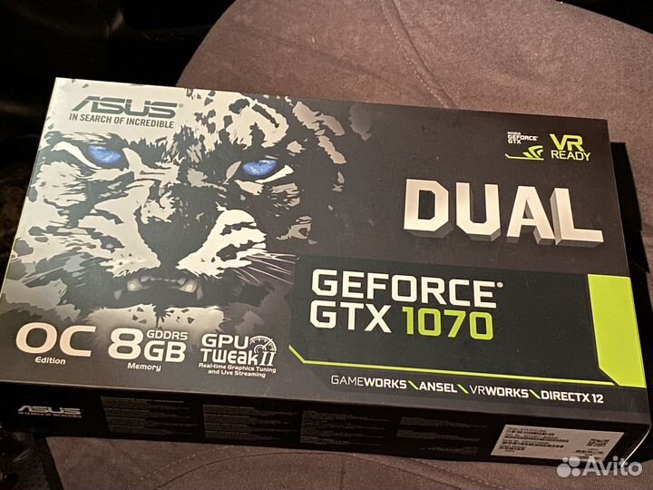 Видеокарта Asus GTX 1070 8Gb