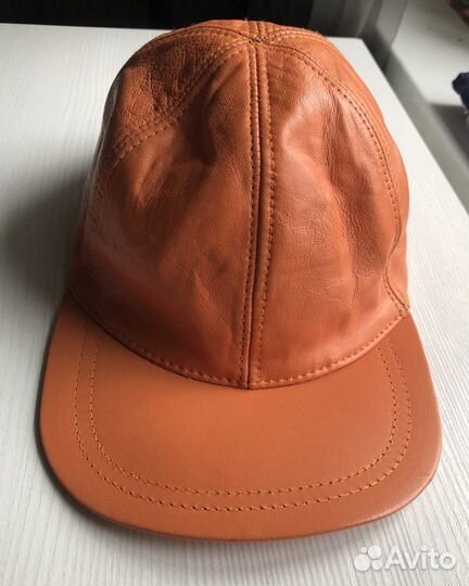 Бейсболка кожа