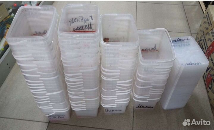 Пластиковая тара б/у с ручкой и крышкой