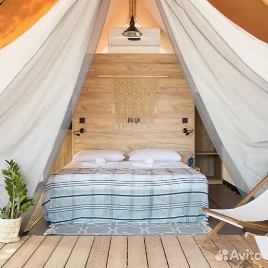 Каркасный тент для глэмпинга 4х4 в каркасе 4x6