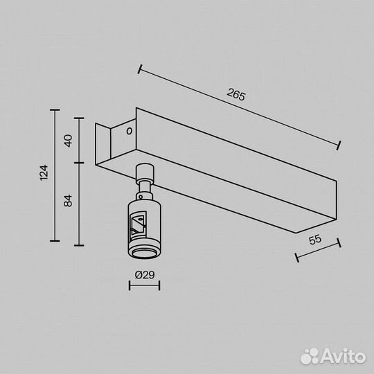 Подвес для трека Maytoni Accessories for tracks Flarity TRA156С-BB1-BS