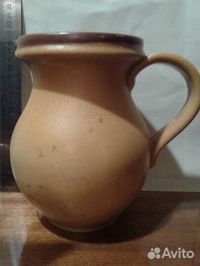 Старый глиняный кувшин, крынка 1,4 л
