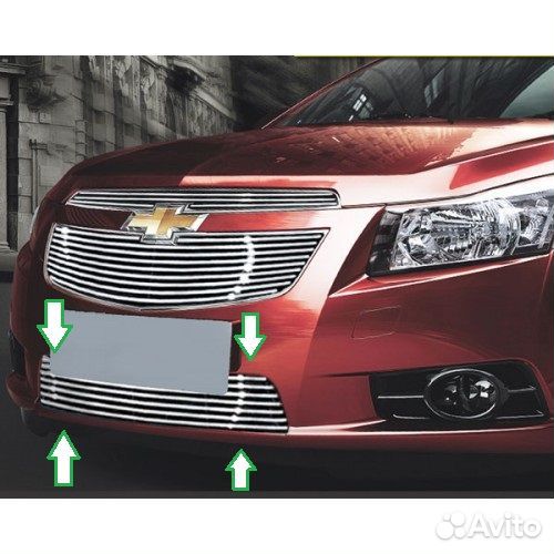 Решетка в бампер Chevrolet Cruze 2009-2012