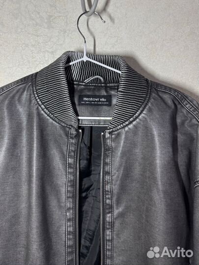 Куртка кожаная женская оверсайз