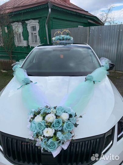 Мятные украшения на машину / Тиффани комплекты