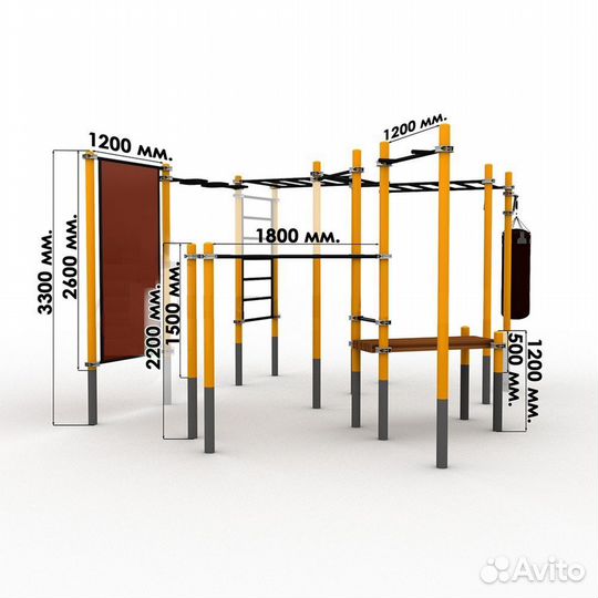Комплекс для занятий Воркаут Pioner A16674