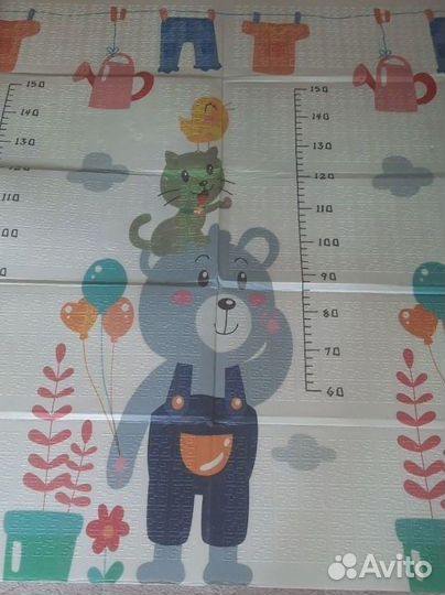 Детский игровой коврик двусторонний