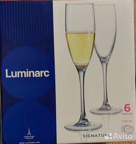 Бокалы для шампанского новые