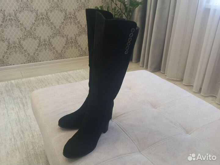 Сапоги замша демисезонные 39