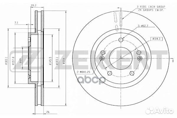 Диск торм. перед. Hyundai Santa Fe 01- bs-5480