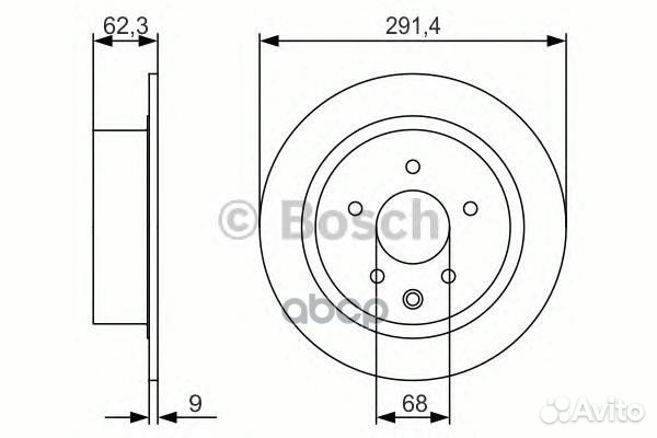 Диск тормозной задний '0986479R14 Bosch