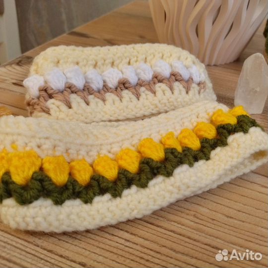 Повязка на голову вязаная