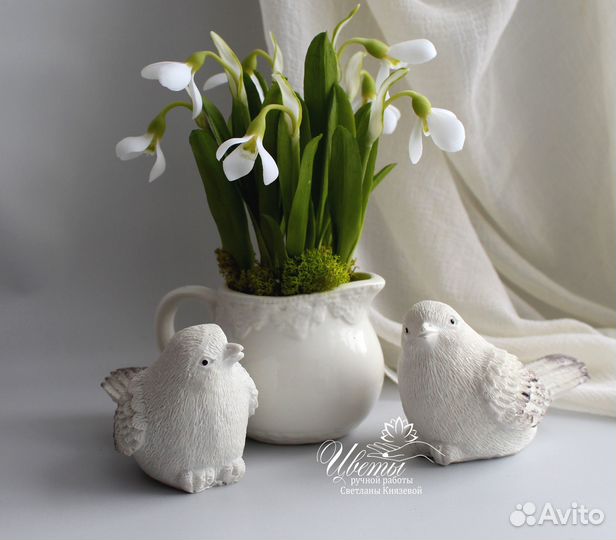 Подснежники из холодного фарфора