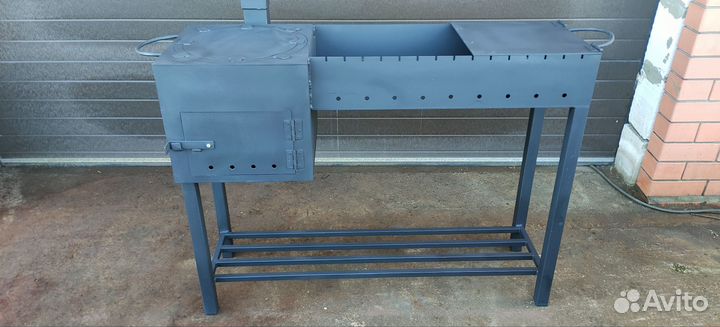 Мангал с печью под казан