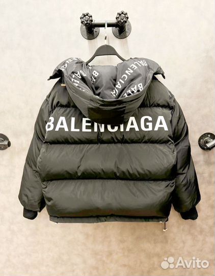 Пуховик balenciaga двухсторонний зимний дутый