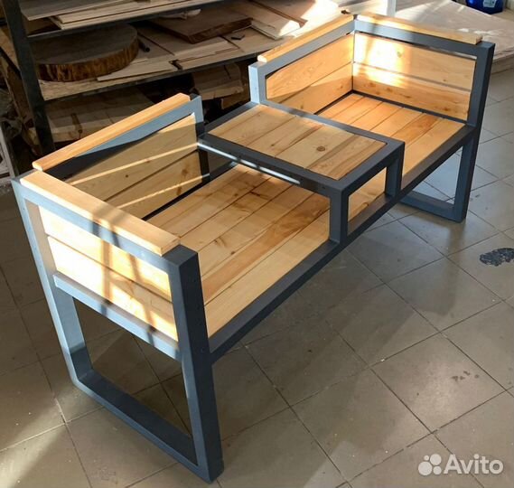 Скамейка садовая лофт