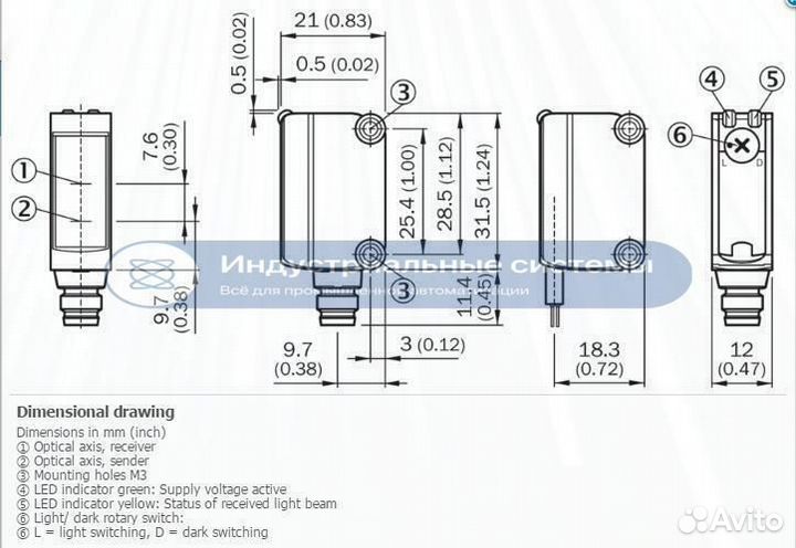 Датчик sick GL6-N1212 миниатюрный NPN