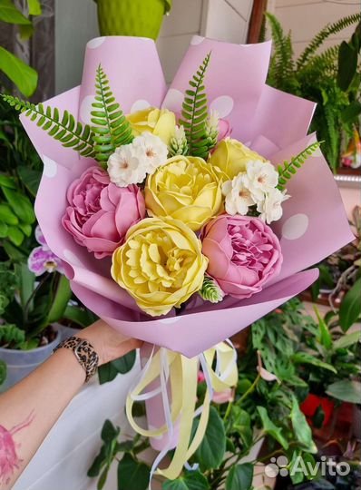 Букеты из мыльных цветов