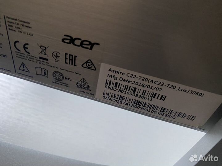 Моноблок acer c22 720