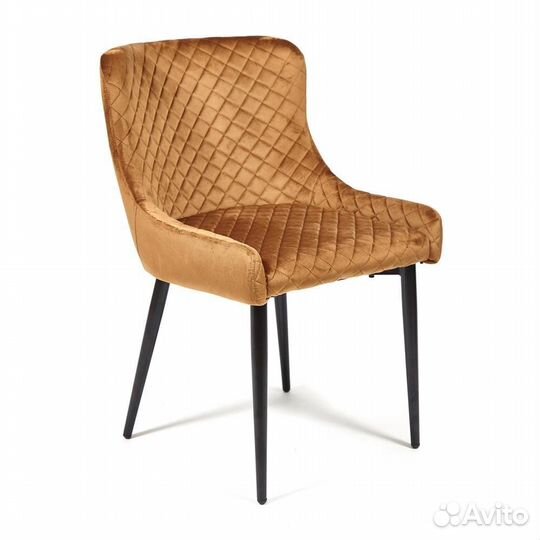 Стул ELI (mod. 8202) - 1 шт. в упаковке металл-ткань, 53x61,5x83 см, коричневый (G-062-61) -черный