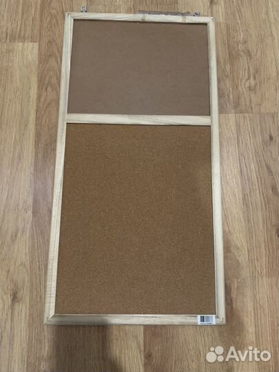 Пробковая двухсторонняя доска для записей и фото