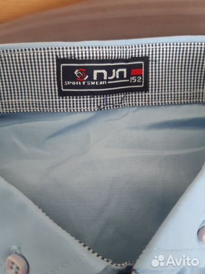 Рубашка школьная для мальчика,цвет голубой