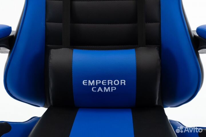 Игровое кресло черно-синее без подставки