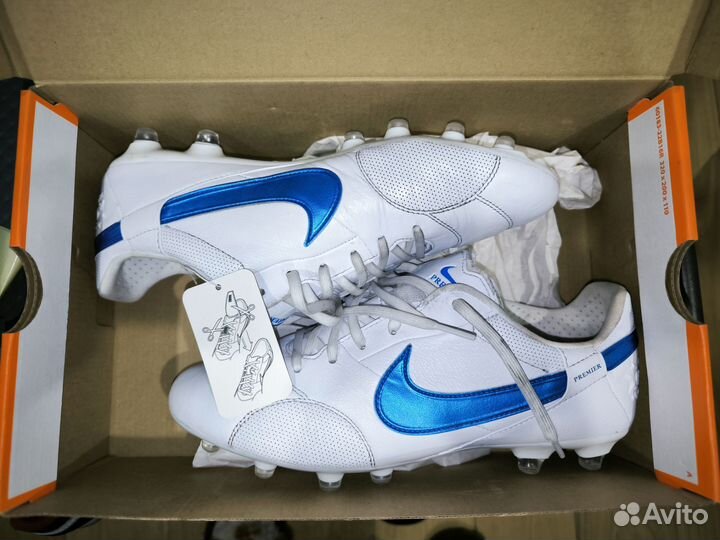 Бутсы футбольные Nike Premier 3 FG White/Blue