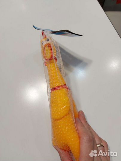 Игрушка Орущая курица с пищалкой 30 см