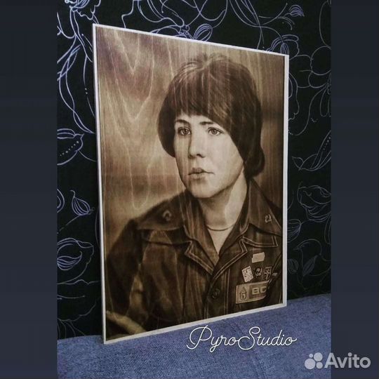 Выжигание портретов и картин по фото