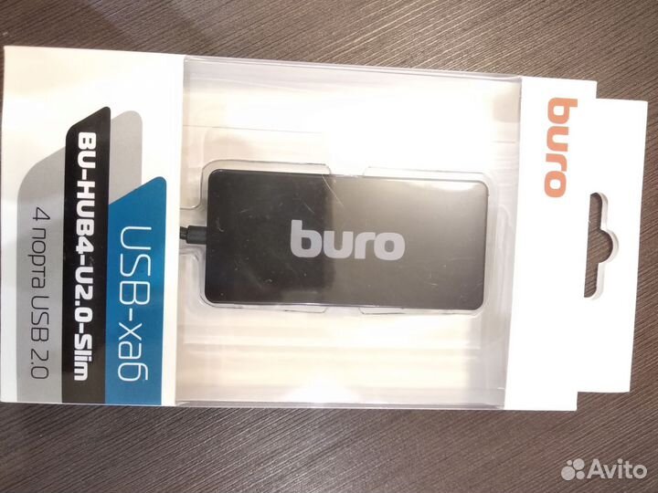 USB-HUB usb-хаб BU-HUB4-U2.0-Slim 4порт