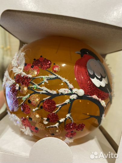 Стеклянный шар ручная роспись