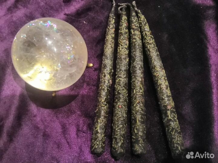 Свеча чёрная на чистку