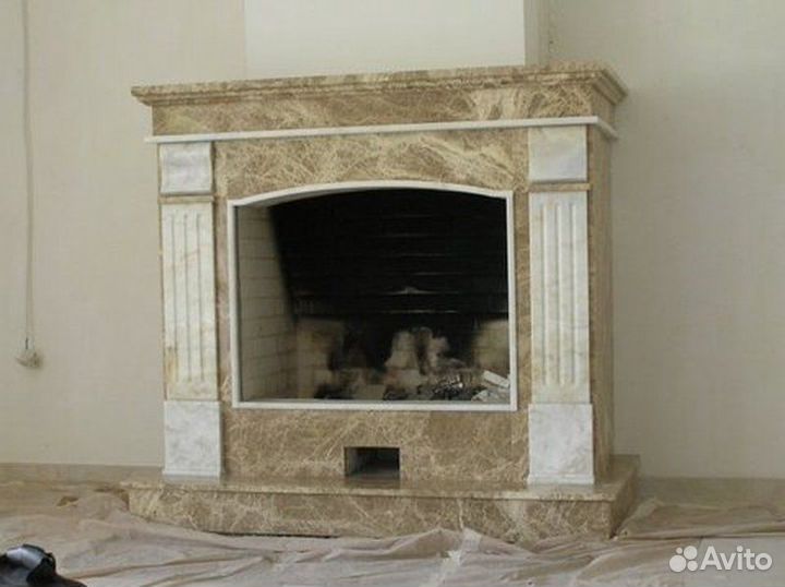 Камины из мрамора