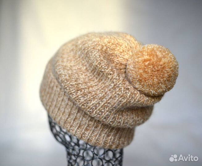 Комплект: шапка бини и снуд из шерсти