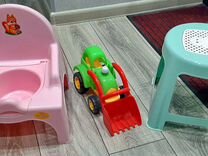Комплект - детский горшок, стульчик и игрушка