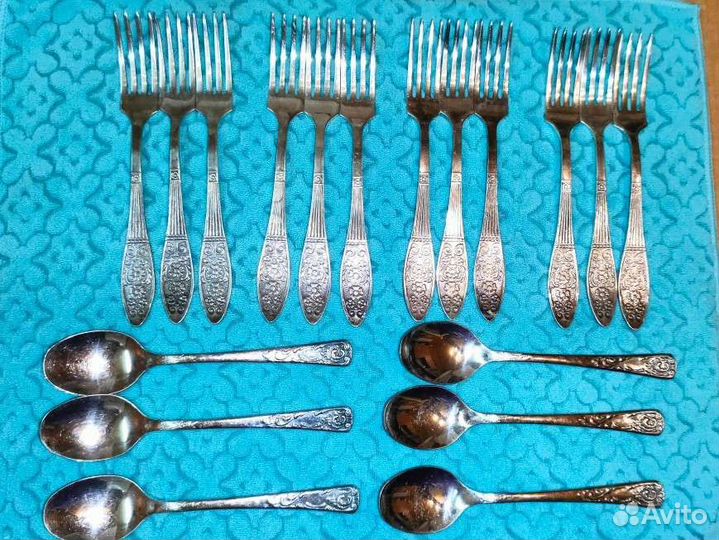 Набор столовых приборов. Мельхиор. СССР