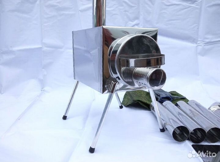 Печь туристическая Малая на 15 л. без экранов