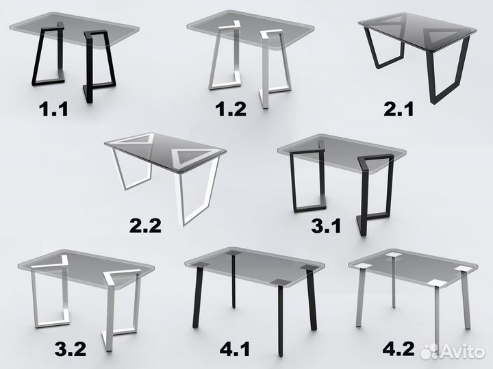 Стол кухонный thetable 220x90 см 3.27/2.1 gray B