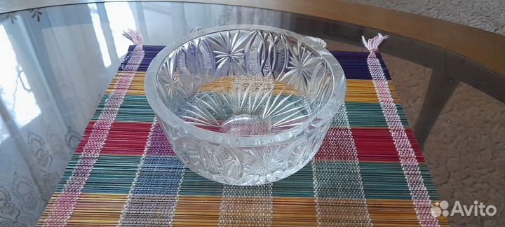 Салатник/конфетница хрустальный