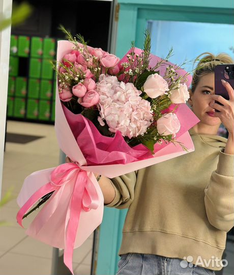 Сборный букет, цветы на день матери