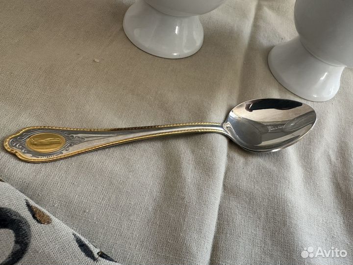 Винтажные кофейные кружки с ложкой