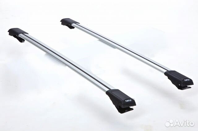 Багажник Turtle на высокие рейлинги серебро