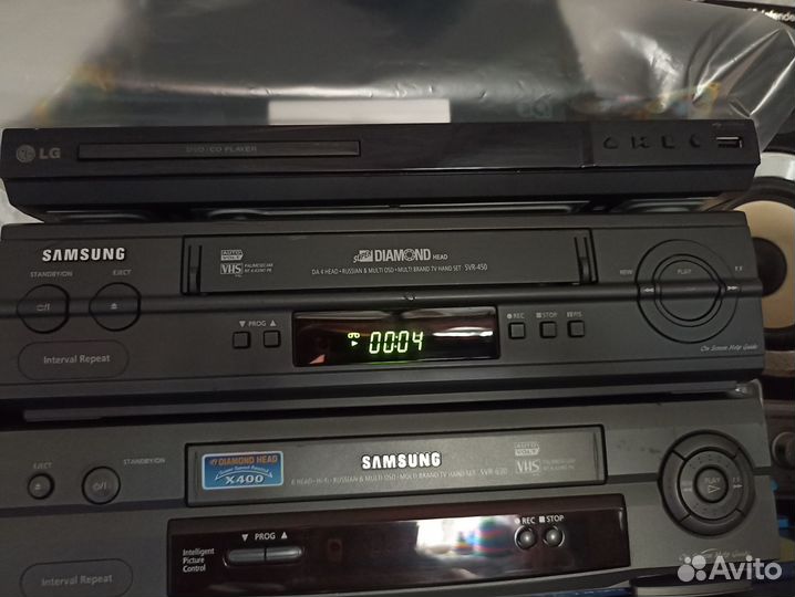 Видеомагнитофоны JVC 4head и Samsung SVR-450 4head