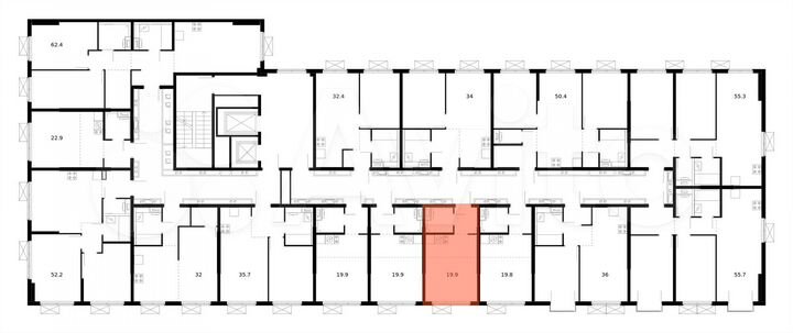 Квартира-студия, 19,9 м², 13/13 эт.
