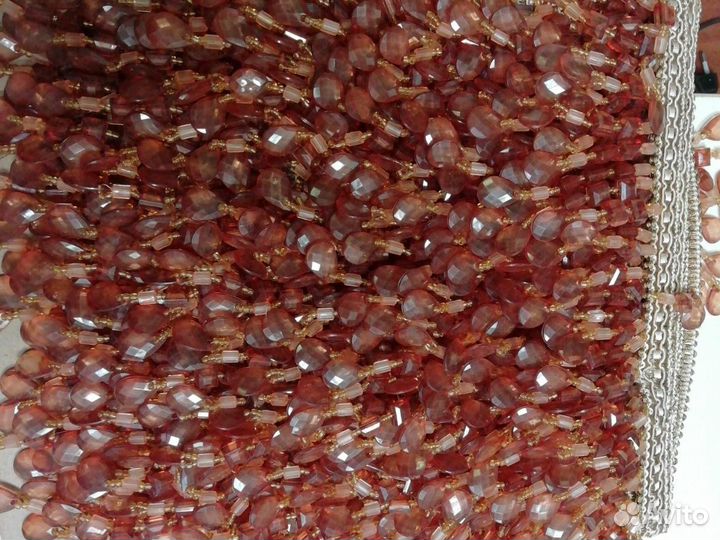 Тесьма с бисером и камнями