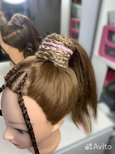 Афрорезинка, резинка с косичками