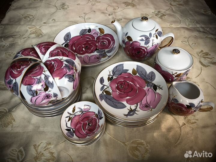 Чайный сервиз лфз СССР Дикая Роза